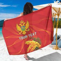 Personalized Montenegro Independence Day Sarong Coat Of Arms With Mimoza