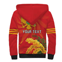 Personalized Montenegro Independence Day Sherpa Hoodie Coat Of Arms With Mimoza