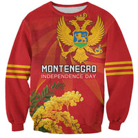 Personalized Montenegro Independence Day Sweatshirt Coat Of Arms With Mimoza