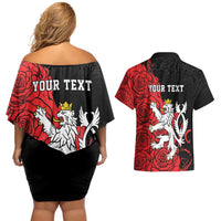 Personalized Czech Republic Independence Day Couples Matching Off Shoulder Short Dress and Hawaiian Shirt Washingtonska deklarace