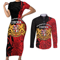 Personalized Czech Republic Independence Day Couples Matching Short Sleeve Bodycon Dress and Long Sleeve Button Shirt Washingtonska deklarace