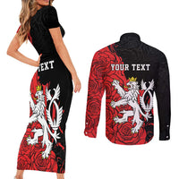 Personalized Czech Republic Independence Day Couples Matching Short Sleeve Bodycon Dress and Long Sleeve Button Shirt Washingtonska deklarace