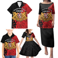 Personalized Czech Republic Independence Day Family Matching Puletasi and Hawaiian Shirt Washingtonska deklarace