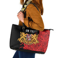 Personalized Czech Republic Independence Day Leather Tote Bag Washingtonska deklarace