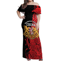Personalized Czech Republic Independence Day Off Shoulder Maxi Dress Washingtonska deklarace