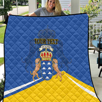 Personalized Dia de Canarias Quilt Las Islas Afortunadas