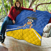 Personalized Dia de Canarias Quilt Las Islas Afortunadas