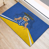 Personalized Dia de Canarias Rubber Doormat Las Islas Afortunadas
