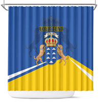 Personalized Dia de Canarias Shower Curtain Las Islas Afortunadas