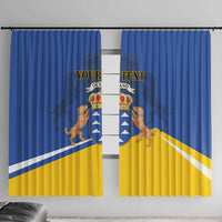 Personalized Dia de Canarias Window Curtain Las Islas Afortunadas