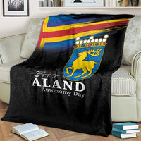 Happy Aland's Autonomy Day Blanket Coat Of Arms