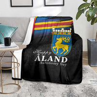 Happy Aland's Autonomy Day Blanket Coat Of Arms