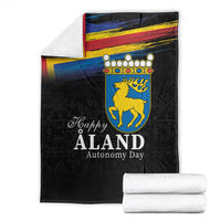 Happy Aland's Autonomy Day Blanket Coat Of Arms