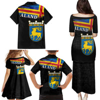 Happy Aland's Autonomy Day Family Matching Puletasi and Hawaiian Shirt Coat Of Arms