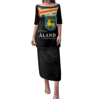 Happy Aland's Autonomy Day Family Matching Puletasi and Hawaiian Shirt Coat Of Arms