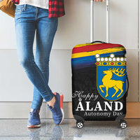 Happy Aland's Autonomy Day Luggage Cover Coat Of Arms