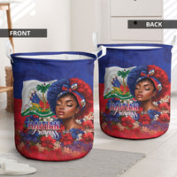 Haitian Princess Laundry Basket Cultural Pride Floral Art