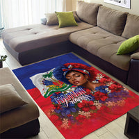 Haitian Princess Area Rug Cultural Pride Floral Art