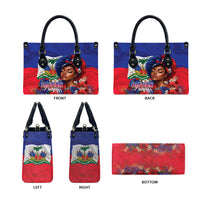 Haitian Princess Leather Bag Cultural Pride Floral Art