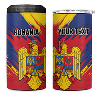 Personalized Romania Flag Day 4 in 1 Can Cooler Tumbler Royal Eagle Patriotic Heritage