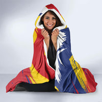 Personalized Romania Flag Day Hooded Blanket Royal Eagle Patriotic Heritage