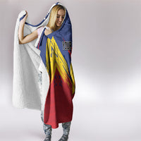 Personalized Romania Flag Day Hooded Blanket Royal Eagle Patriotic Heritage