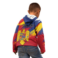 Personalized Romania Flag Day Kid Hoodie Royal Eagle Patriotic Heritage