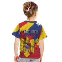 Personalized Romania Flag Day Kid T Shirt Royal Eagle Patriotic Heritage