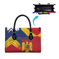 Personalized Romania Flag Day Leather Bag Royal Eagle Patriotic Heritage