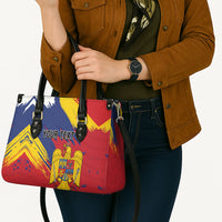 Personalized Romania Flag Day Leather Bag Royal Eagle Patriotic Heritage