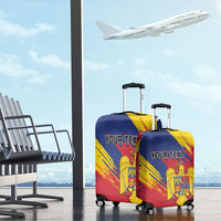 Personalized Romania Flag Day Luggage Cover Royal Eagle Patriotic Heritage