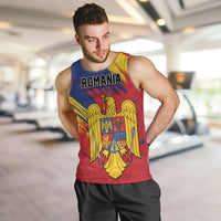 Personalized Romania Flag Day Men Tank Top Royal Eagle Patriotic Heritage