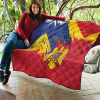 Personalized Romania Flag Day Quilt Royal Eagle Patriotic Heritage