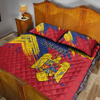 Personalized Romania Flag Day Quilt Bed Set Royal Eagle Patriotic Heritage