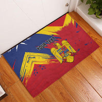 Personalized Romania Flag Day Rubber Doormat Royal Eagle Patriotic Heritage