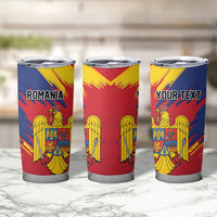 Personalized Romania Flag Day Tumbler Cup Royal Eagle Patriotic Heritage