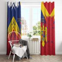 Personalized Romania Flag Day Window Curtain Royal Eagle Patriotic Heritage