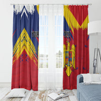 Personalized Romania Flag Day Window Curtain Royal Eagle Patriotic Heritage
