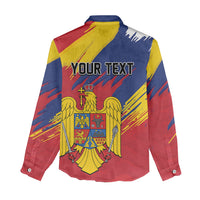 Personalized Romania Flag Day Women Casual Shirt Royal Eagle Patriotic Heritage