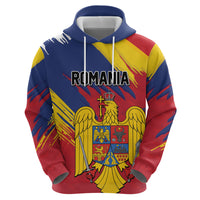 Personalized Romania Flag Day Zip Hoodie Royal Eagle Patriotic Heritage