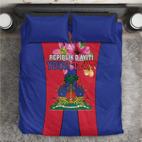 Personalized Haiti Coat Of Arms Bedding Set With Flag Color - Wonder Print Shop