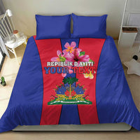 Personalized Haiti Coat Of Arms Bedding Set With Flag Color - Wonder Print Shop
