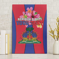 Personalized Haiti Coat Of Arms Canvas Wall Art With Flag Color - Wonder Print Shop