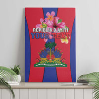 Personalized Haiti Coat Of Arms Canvas Wall Art With Flag Color - Wonder Print Shop