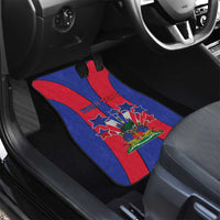 Personalized Haiti Coat Of Arms Car Mats With Flag Color - Wonder Print Shop