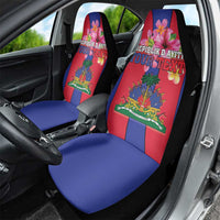 Personalized Haiti Coat Of Arms Car Seat Cover With Flag Color - Wonder Print Shop