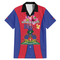 Personalized Haiti Coat Of Arms Family Matching Mermaid Dress and Hawaiian Shirt With Flag Color - Wonder Print Shop