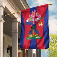 Personalized Haiti Coat Of Arms Garden Flag With Flag Color - Wonder Print Shop