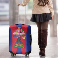 Personalized Haiti Coat Of Arms Luggage Cover With Flag Color - Wonder Print Shop