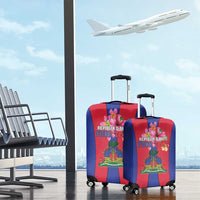 Personalized Haiti Coat Of Arms Luggage Cover With Flag Color - Wonder Print Shop